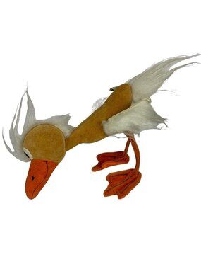 Kamar Beep Beep Roadrunner Bird Plush Gold Wired Legs Vintage 1969 Japan